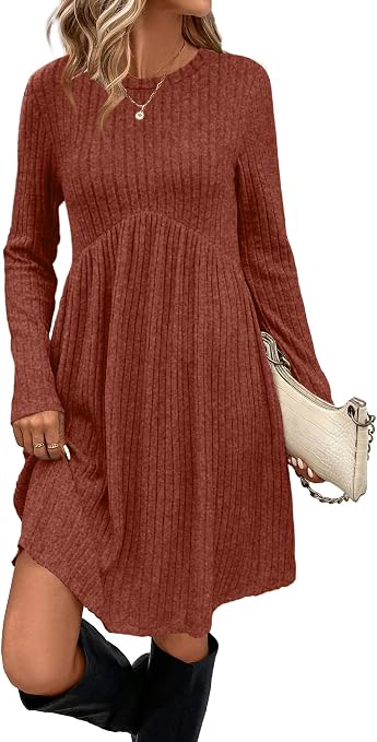 Discover the OFEEFAN Long Sleeve Dress